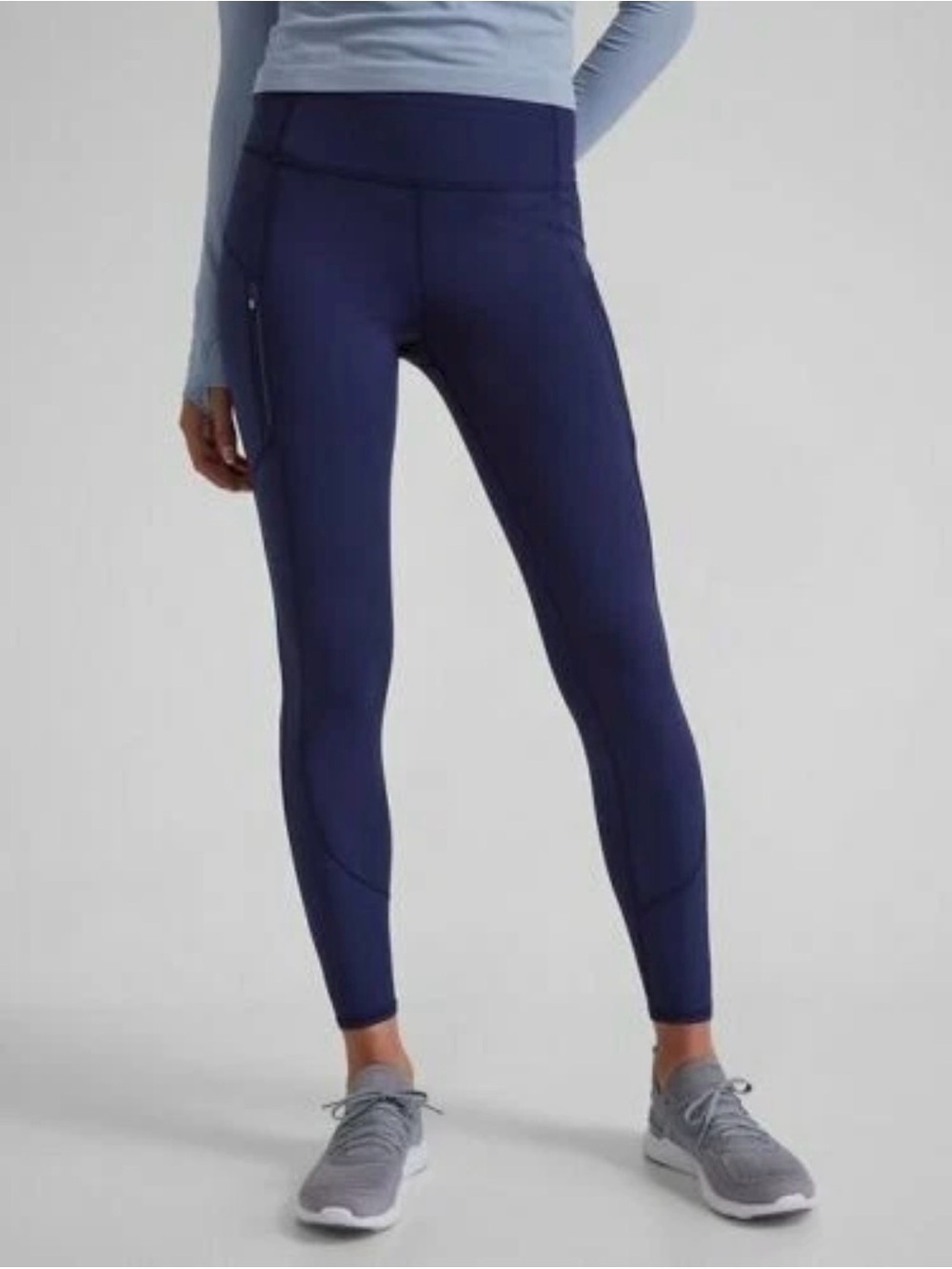 NWOT Athleta Rainier Leggings, Dress Blue, winter running tights, cold weather